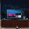 Flat-screen TV with satellite channels